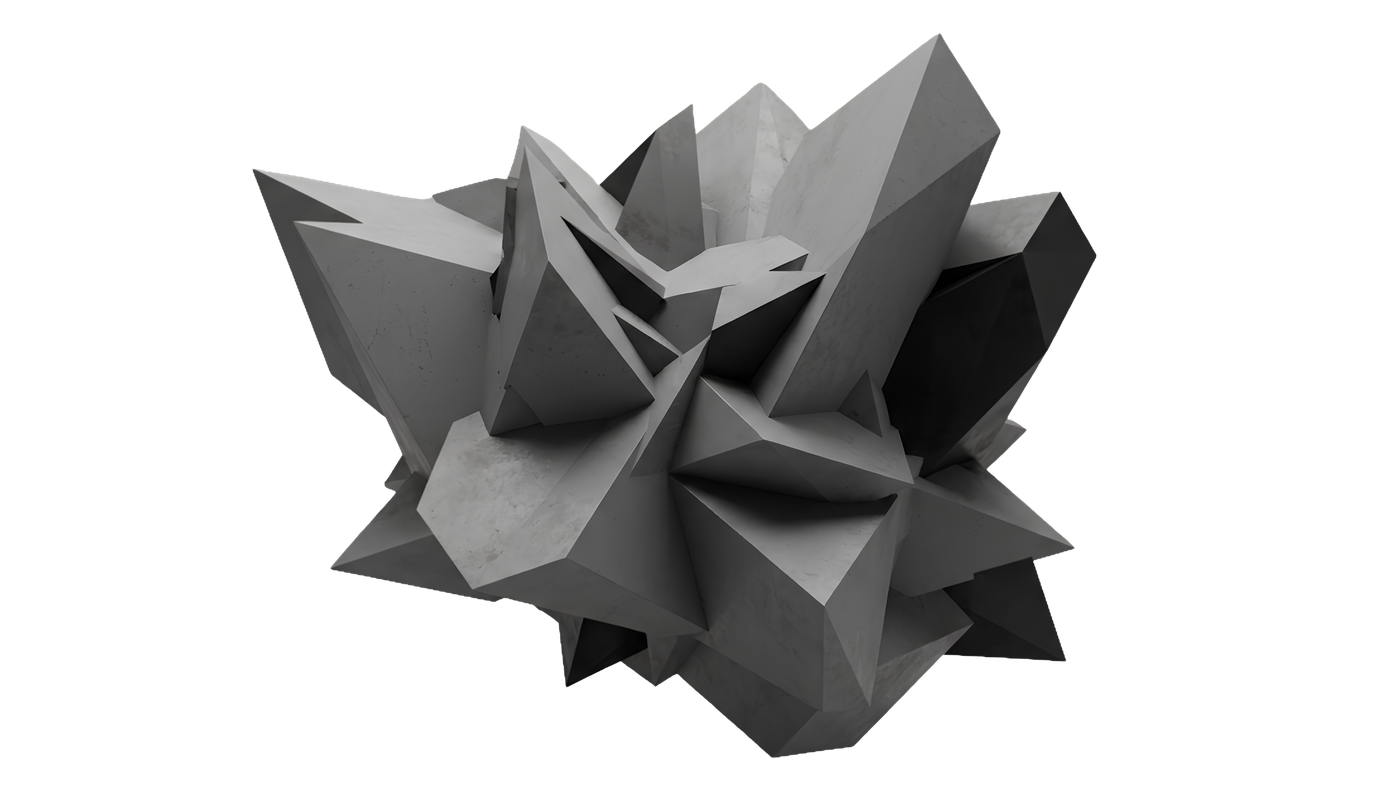Abstract 3D sculptural render